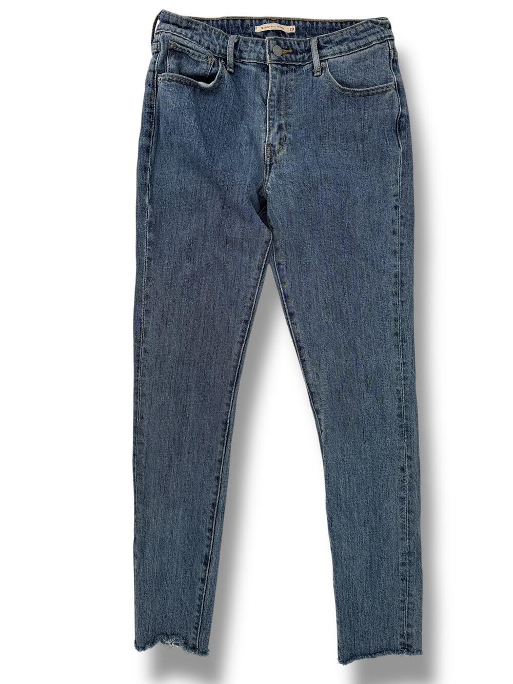 Levi's 721 High Rise Skinny Jeans Frayed Hem Womens Size 29
